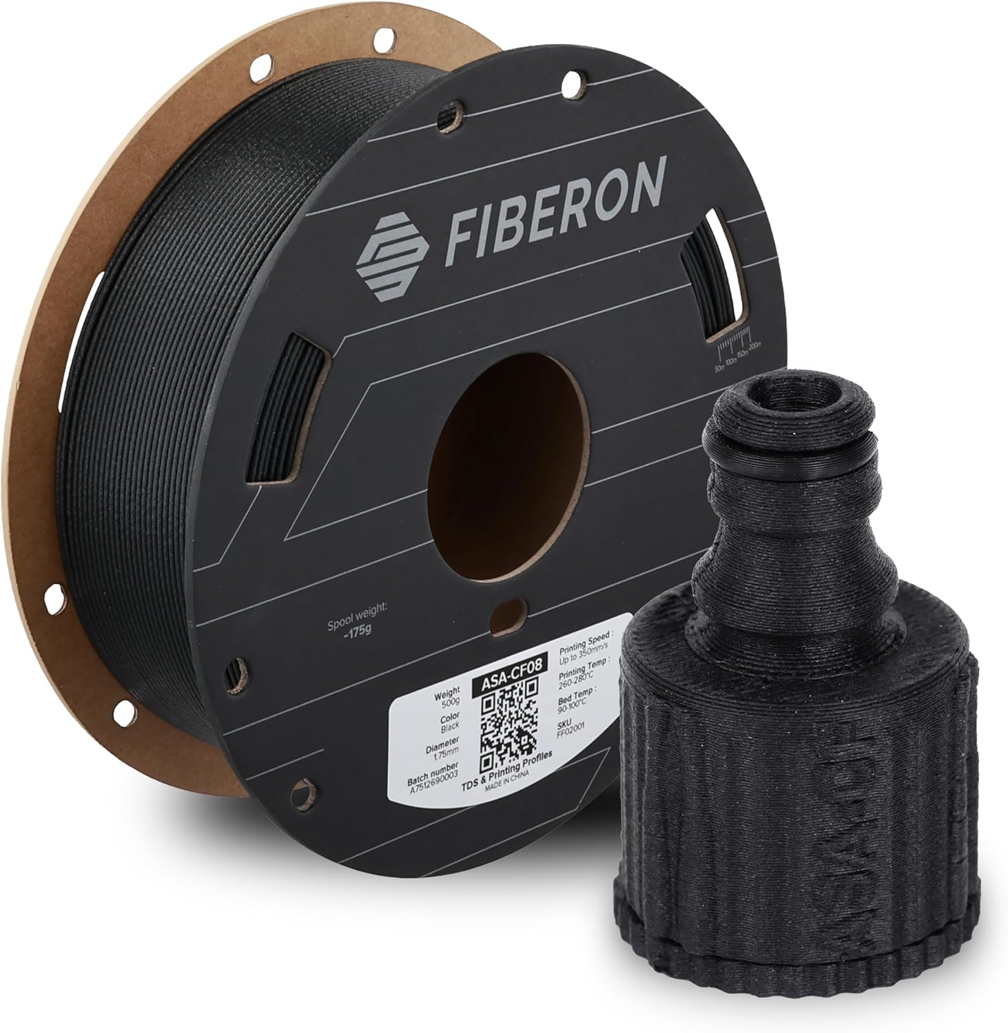 Filament 1.75 - Polymaker Fiberon ASA-CF08 Carbon Fiber Filament