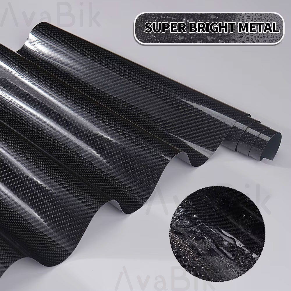Fep Film - 30/50cm X50/100cm 6D Glossy Black Carbon