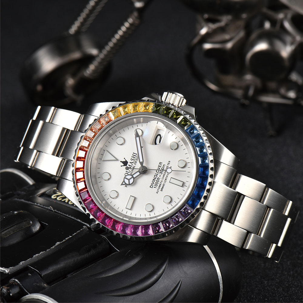 40mm Luxury Diving Men's Watch - đánh giá và giá Glass Bed