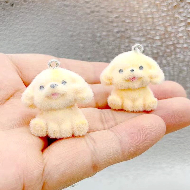 10pcs Flocked Dog Cartoon 3D A - đánh giá và giá Resin