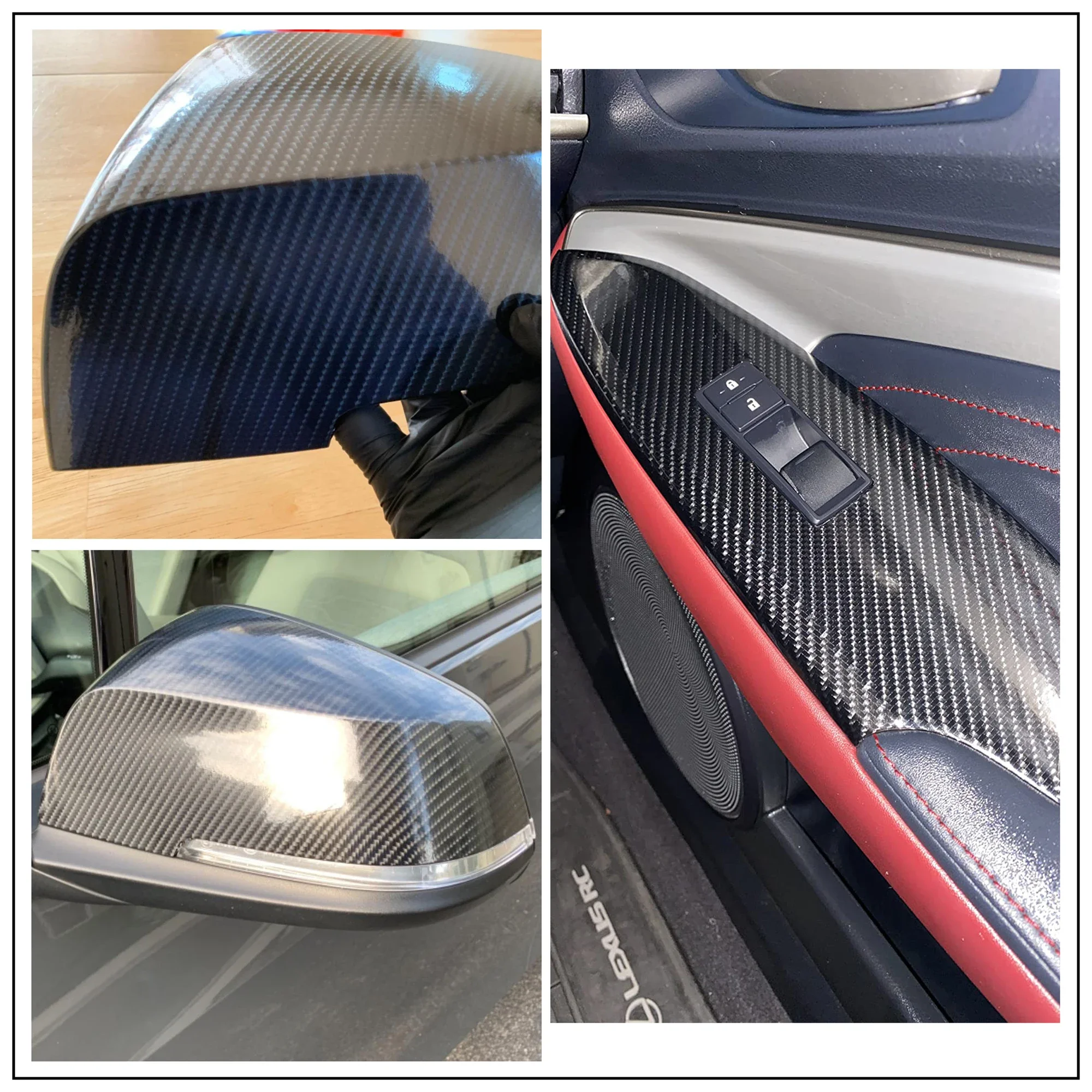 Glossy Carbon Fiber Wrapping V - đánh giá và giá Fep Film