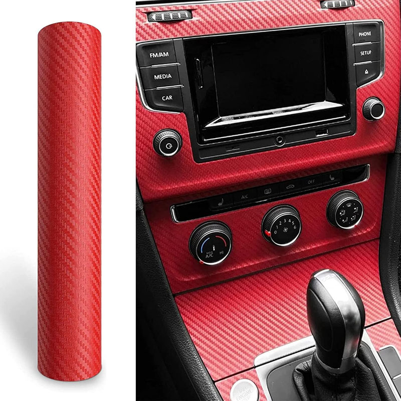 3D Red Carbon Fiber Vinyl Wrap - đánh giá và giá Fep Film