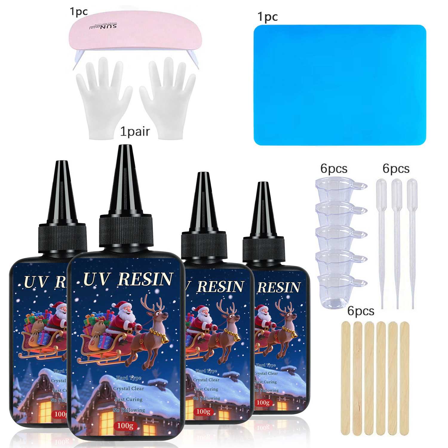 100-1000g Christmas Transparen - đánh giá và giá Uv Resin