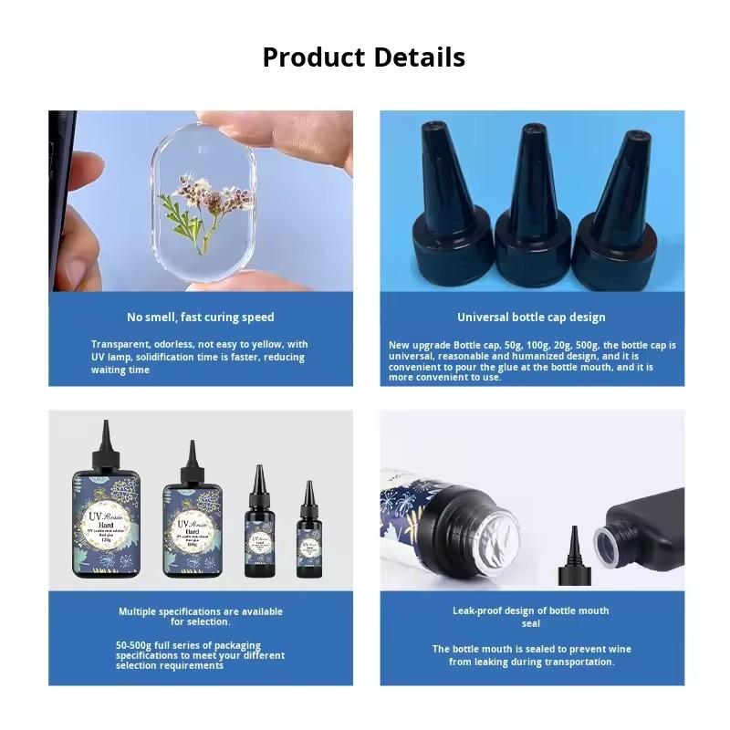 1/2Pcs Crystal Clear Hard UV R - đánh giá và giá Uv Resin
