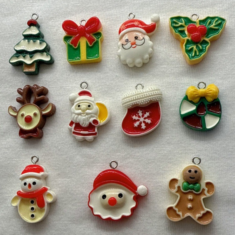 10pcs Christmas Cartoon Series - đánh giá và giá Resin